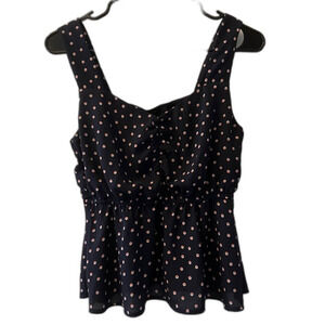 polka dot peplum shirt